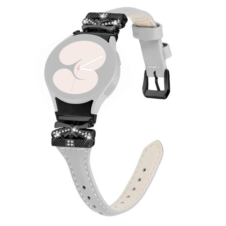Fremragende Kunstlæder Universal Rem passer til Samsung Smartwatch - Sølv#serie_3