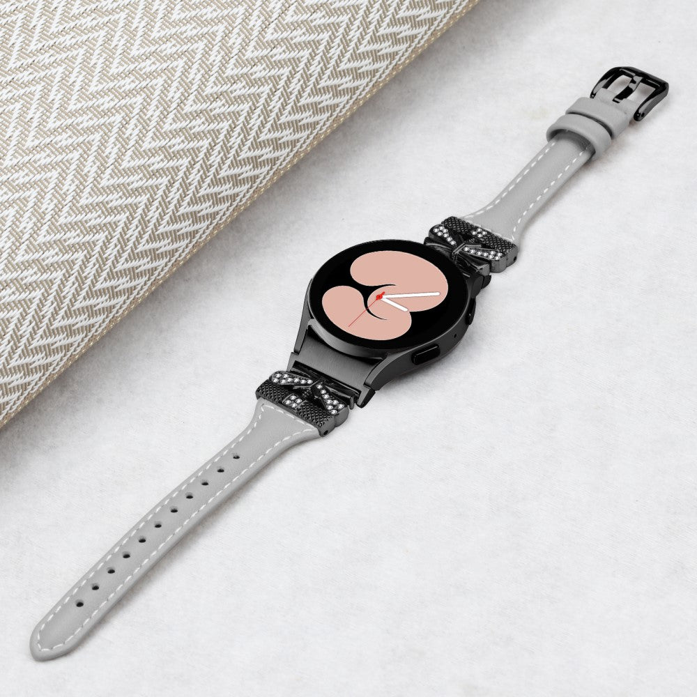 Fremragende Kunstlæder Universal Rem passer til Samsung Smartwatch - Sølv#serie_3