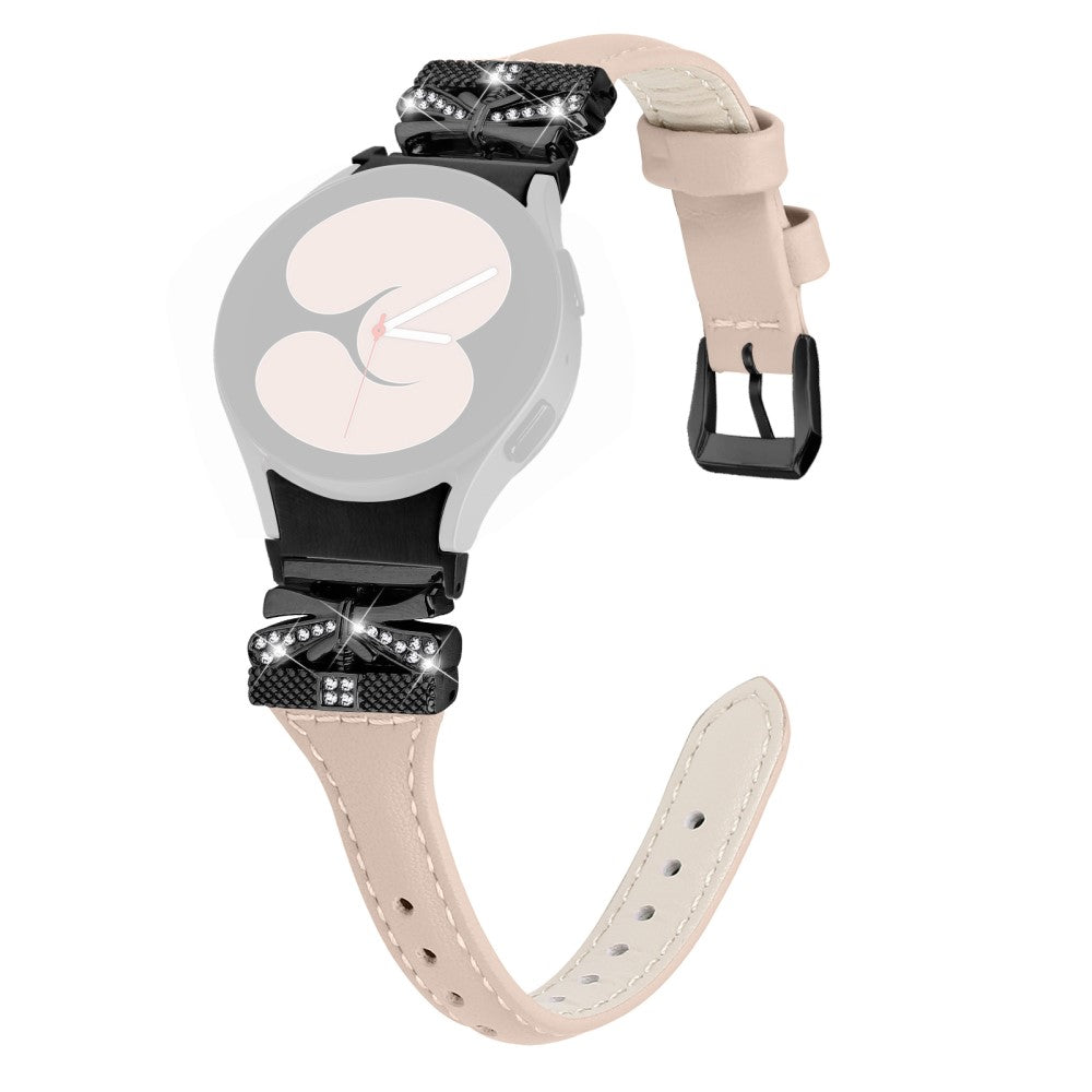 Fremragende Kunstlæder Universal Rem passer til Samsung Smartwatch - Hvid#serie_5