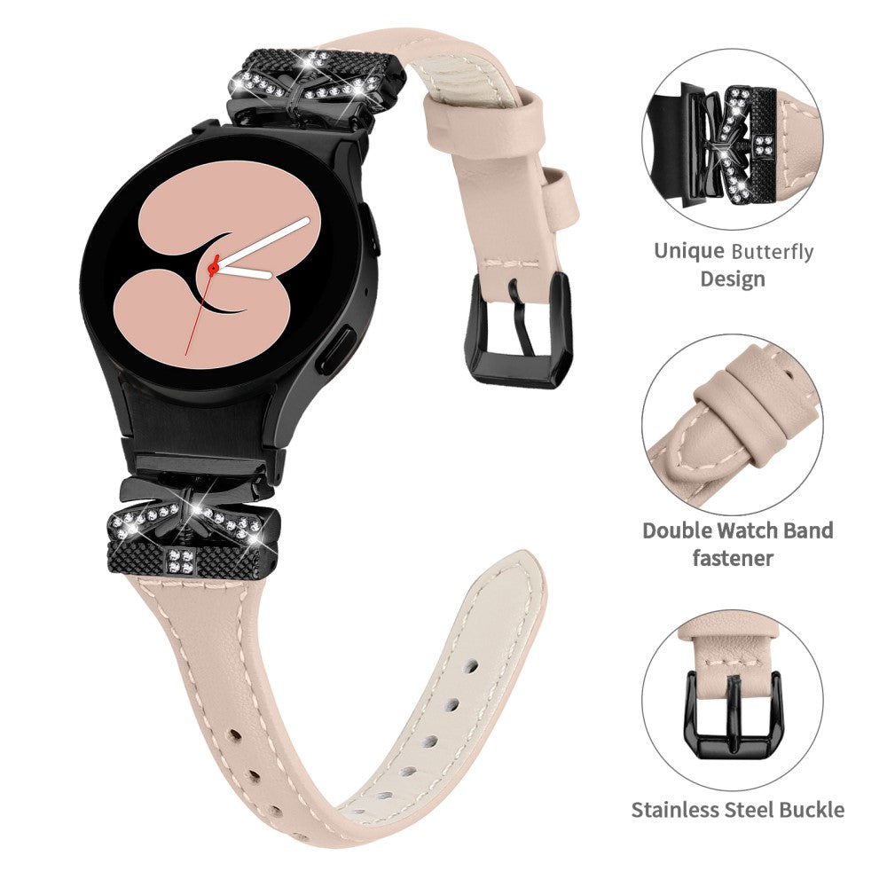 Fremragende Kunstlæder Universal Rem passer til Samsung Smartwatch - Hvid#serie_5