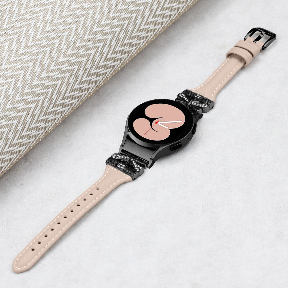 Fremragende Kunstlæder Universal Rem passer til Samsung Smartwatch - Hvid#serie_5
