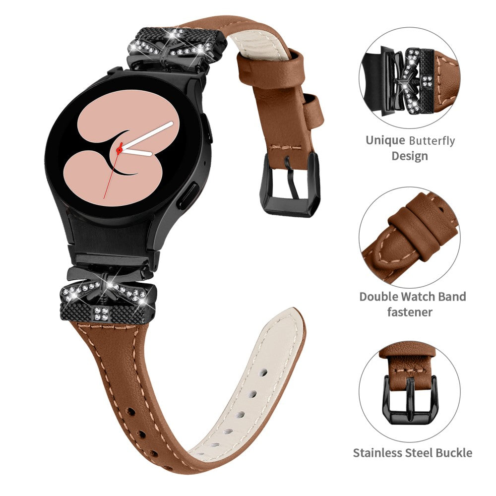 Fremragende Kunstlæder Universal Rem passer til Samsung Smartwatch - Brun#serie_6