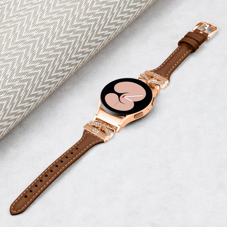 Yndigt Kunstlæder Universal Rem passer til Samsung Smartwatch - Brun#serie_2