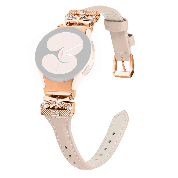 Yndigt Kunstlæder Universal Rem passer til Samsung Smartwatch - Hvid#serie_3