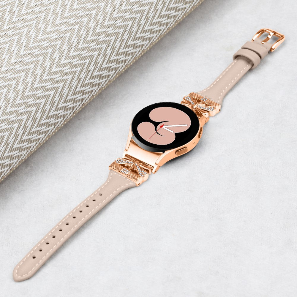 Yndigt Kunstlæder Universal Rem passer til Samsung Smartwatch - Hvid#serie_3