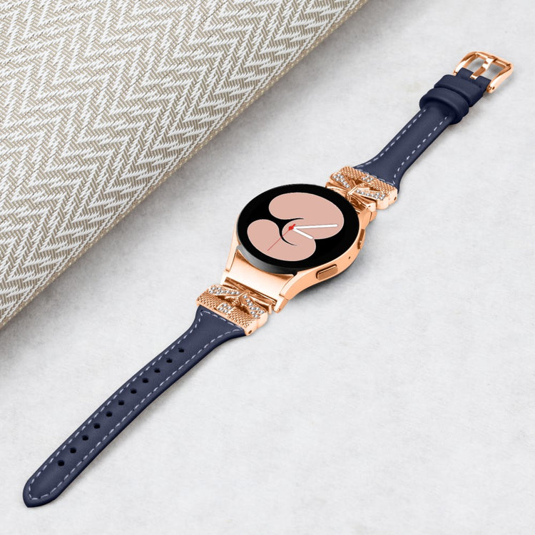 Yndigt Kunstlæder Universal Rem passer til Samsung Smartwatch - Blå#serie_4