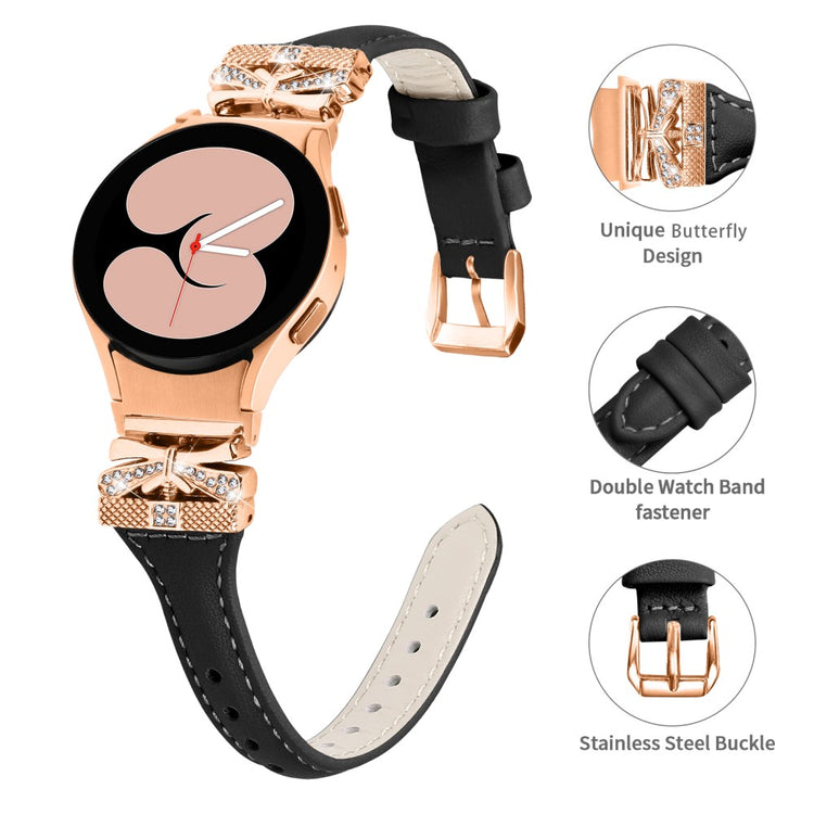 Yndigt Kunstlæder Universal Rem passer til Samsung Smartwatch - Sort#serie_6