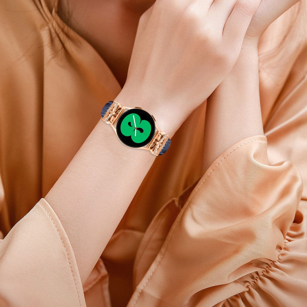 Meget Elegant Kunstlæder Universal Rem passer til Samsung Smartwatch - Blå#serie_1