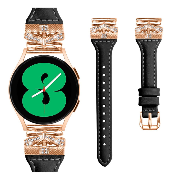 Meget Elegant Kunstlæder Universal Rem passer til Samsung Smartwatch - Sort#serie_2