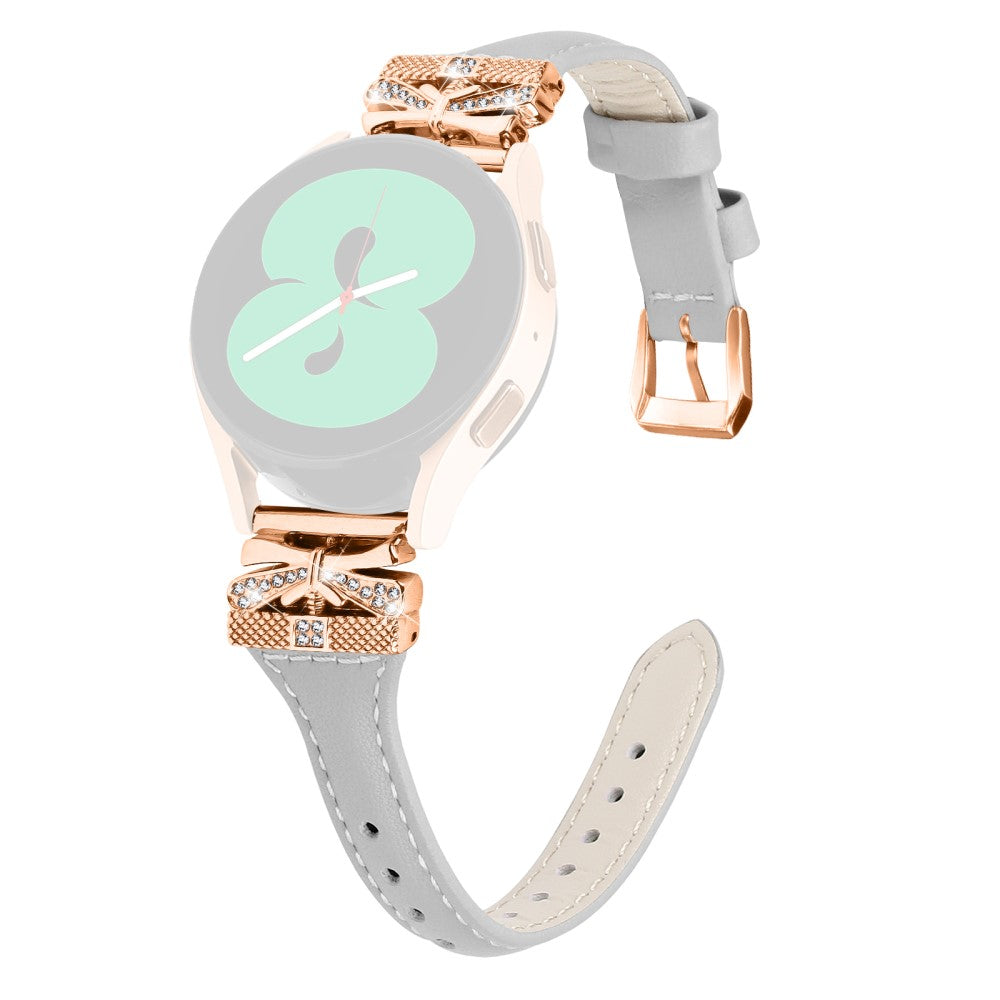 Meget Elegant Kunstlæder Universal Rem passer til Samsung Smartwatch - Sølv#serie_3