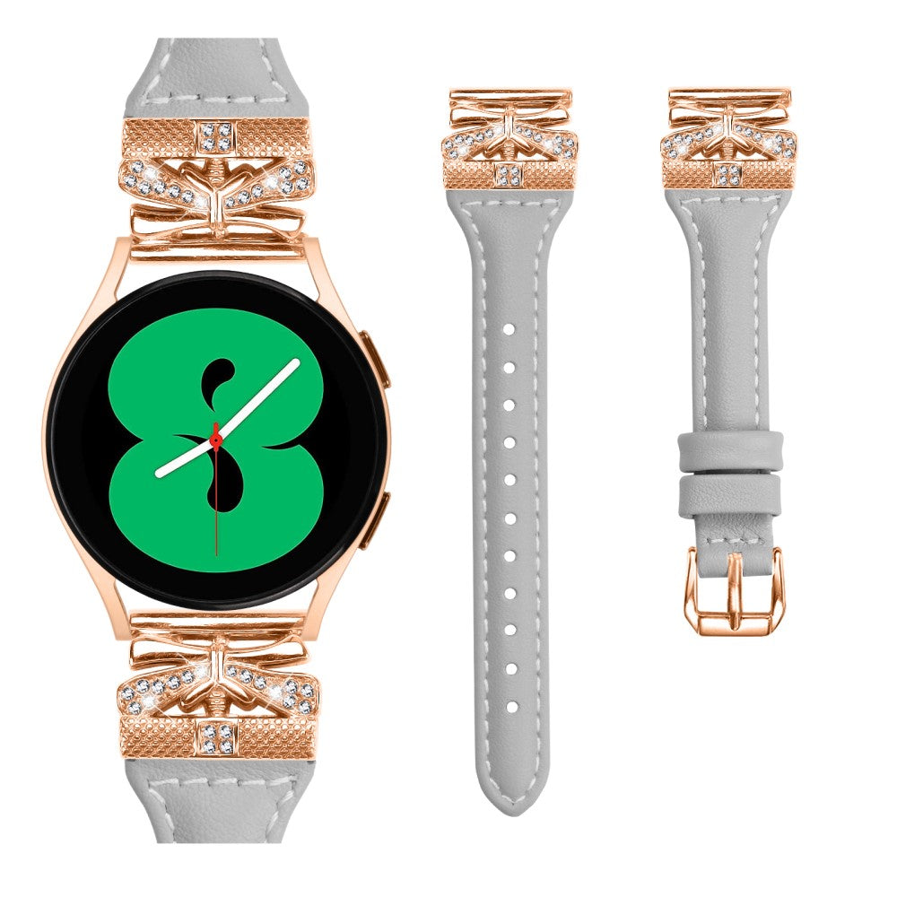 Meget Elegant Kunstlæder Universal Rem passer til Samsung Smartwatch - Sølv#serie_3