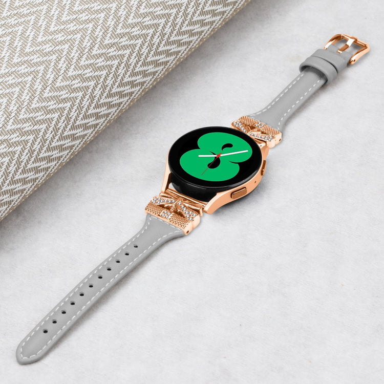 Meget Elegant Kunstlæder Universal Rem passer til Samsung Smartwatch - Sølv#serie_3