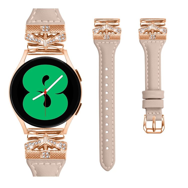 Meget Elegant Kunstlæder Universal Rem passer til Samsung Smartwatch - Hvid#serie_5
