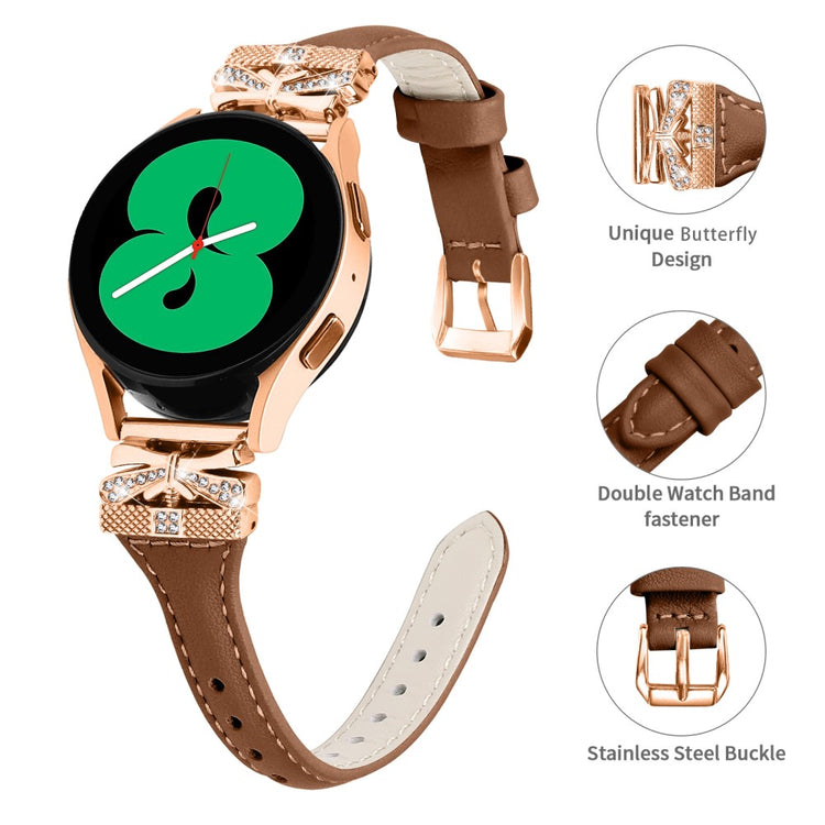 Meget Elegant Kunstlæder Universal Rem passer til Samsung Smartwatch - Brun#serie_6