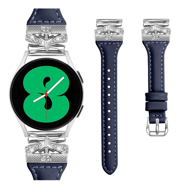 Meget Smuk Kunstlæder Universal Rem passer til Samsung Smartwatch - Blå#serie_3