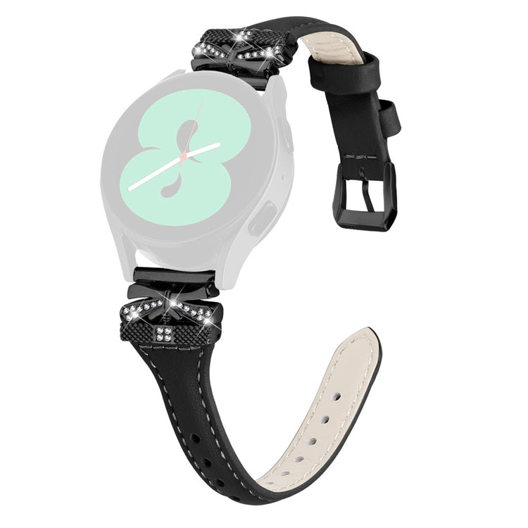 Super Holdbart Kunstlæder Universal Rem passer til Samsung Smartwatch - Sort#serie_2