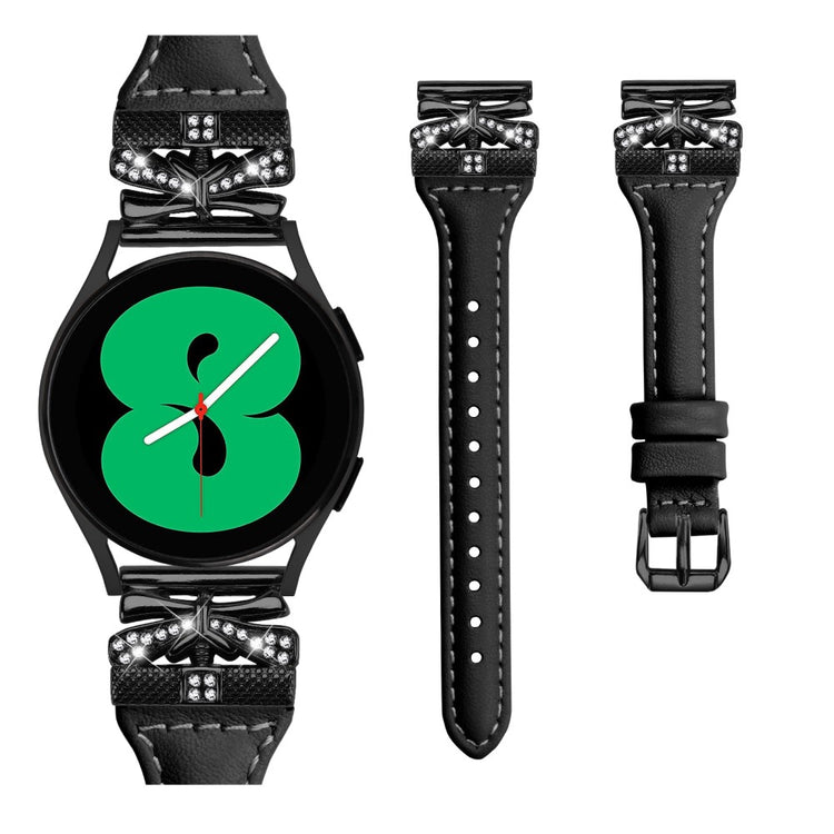 Super Holdbart Kunstlæder Universal Rem passer til Samsung Smartwatch - Sort#serie_2