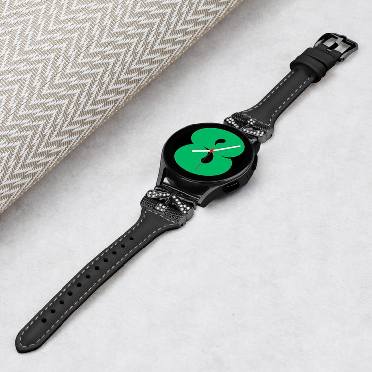Super Holdbart Kunstlæder Universal Rem passer til Samsung Smartwatch - Sort#serie_2