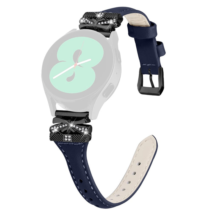 Super Holdbart Kunstlæder Universal Rem passer til Samsung Smartwatch - Blå#serie_3