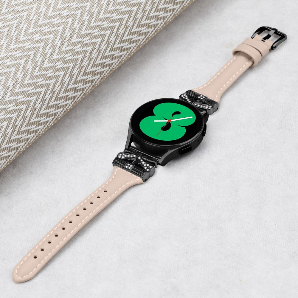 Super Holdbart Kunstlæder Universal Rem passer til Samsung Smartwatch - Hvid#serie_5