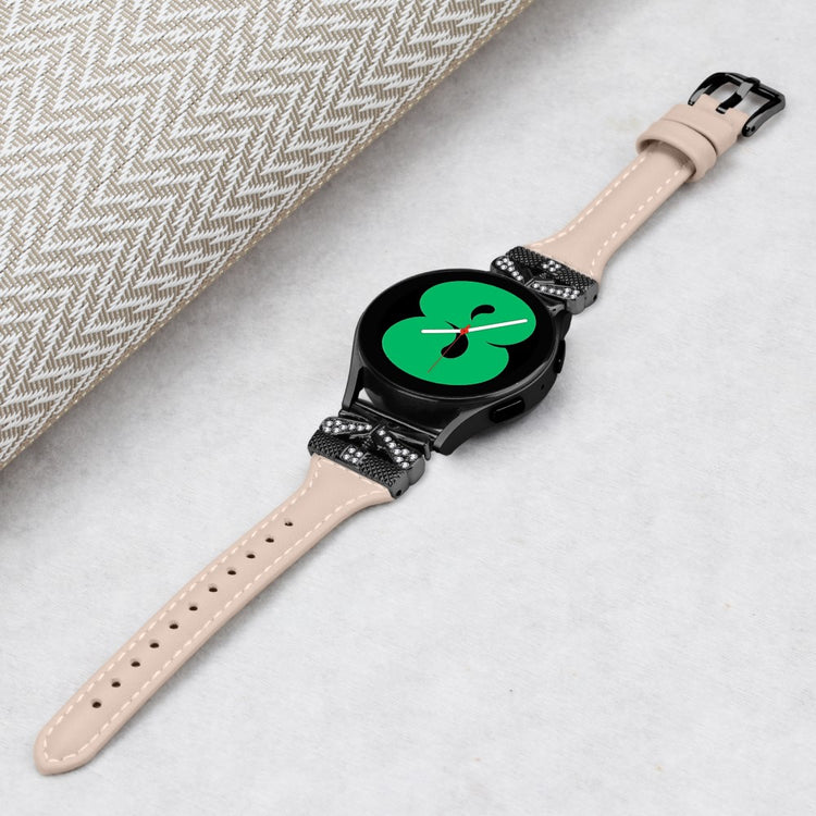 Super Holdbart Kunstlæder Universal Rem passer til Samsung Smartwatch - Hvid#serie_5
