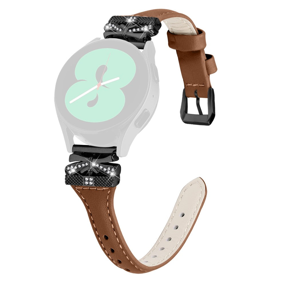 Super Holdbart Kunstlæder Universal Rem passer til Samsung Smartwatch - Brun#serie_6