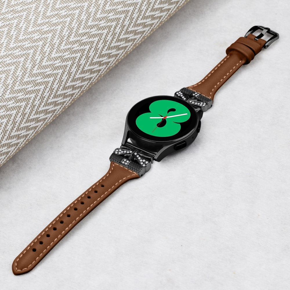Super Holdbart Kunstlæder Universal Rem passer til Samsung Smartwatch - Brun#serie_6
