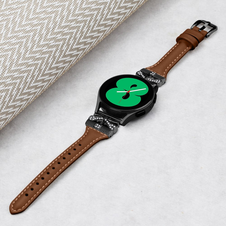 Super Holdbart Kunstlæder Universal Rem passer til Samsung Smartwatch - Brun#serie_6