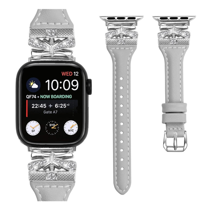 Meget Godt Kunstlæder Universal Rem passer til Apple Smartwatch - Sølv#serie_5