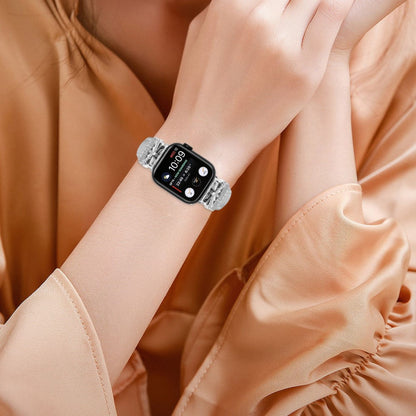 Meget Godt Kunstlæder Universal Rem passer til Apple Smartwatch - Sølv#serie_5