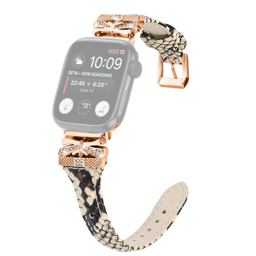 Rigtigt Rart Kunstlæder Universal Rem passer til Apple Smartwatch - Brun#serie_3