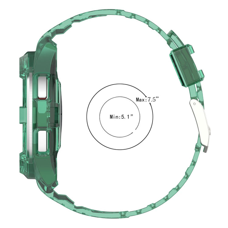 Samsung Galaxy Watch6 Classic 43mm (R950) Clear Flexible Soprt Strap Band with Case - Translucent Green#serie_1