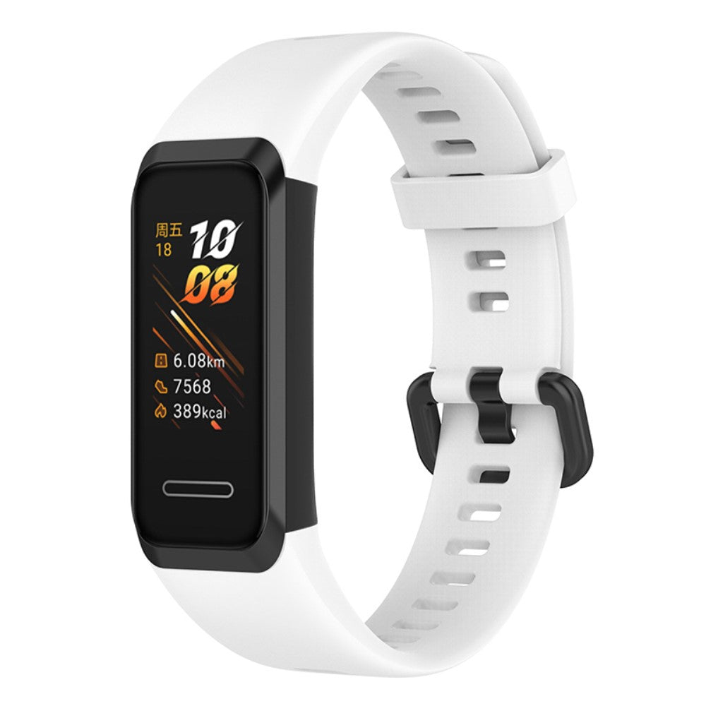 Vildt Slidstærk Silikone Rem passer til Huawei Watch 4 - Hvid#serie_1