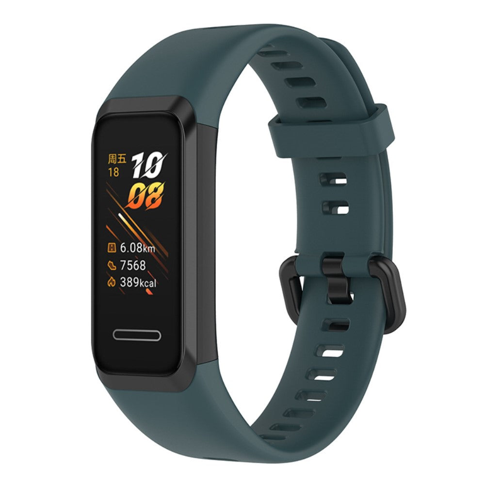 Vildt Slidstærk Silikone Rem passer til Huawei Watch 4 - Grøn#serie_2