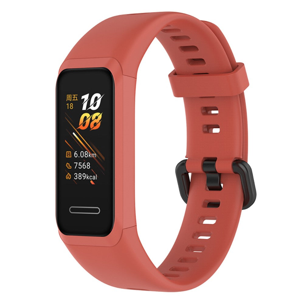 Vildt Slidstærk Silikone Rem passer til Huawei Watch 4 - Orange#serie_6