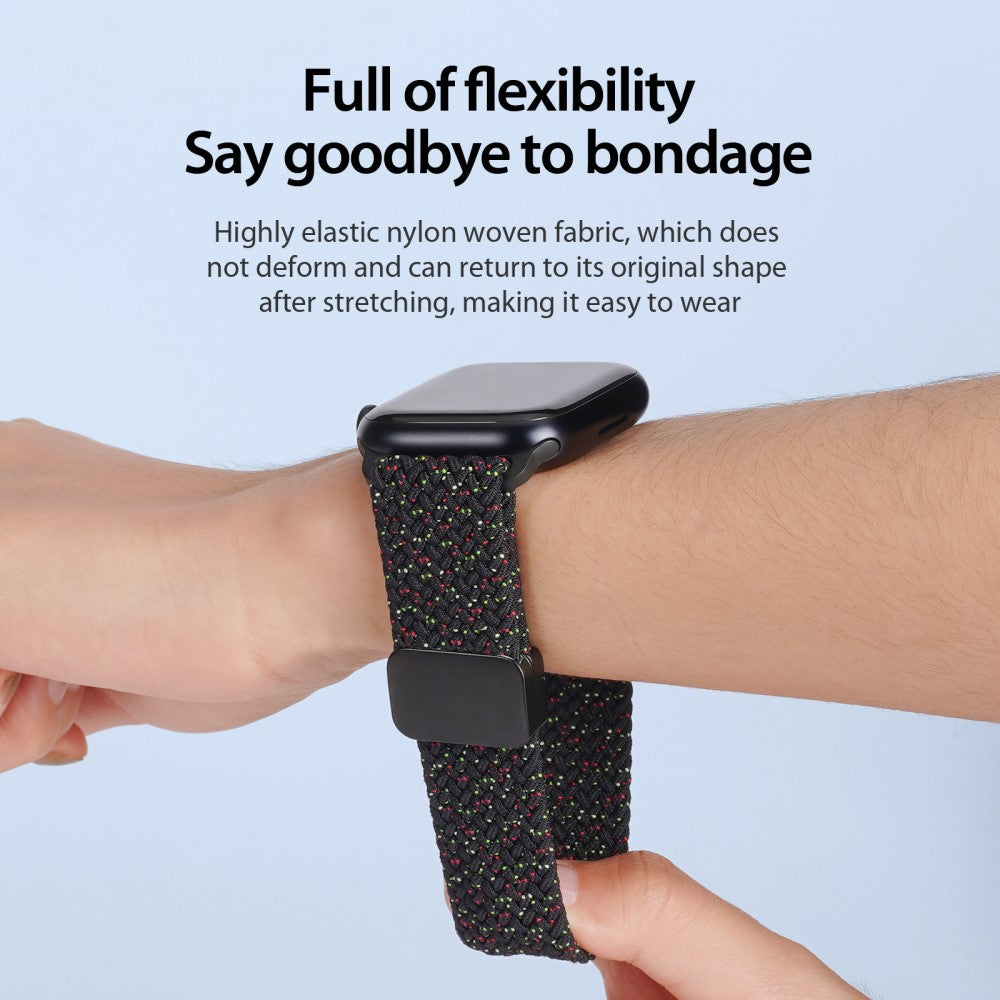 Udsøgt Nylon Universal Rem passer til Apple Smartwatch - Sort#serie_1