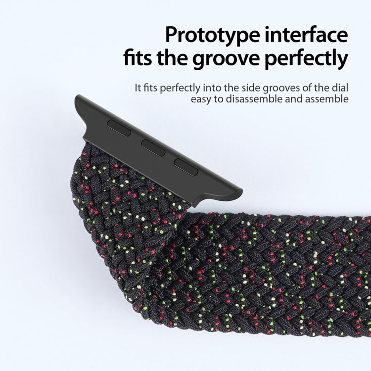 Udsøgt Nylon Universal Rem passer til Apple Smartwatch - Sort#serie_1