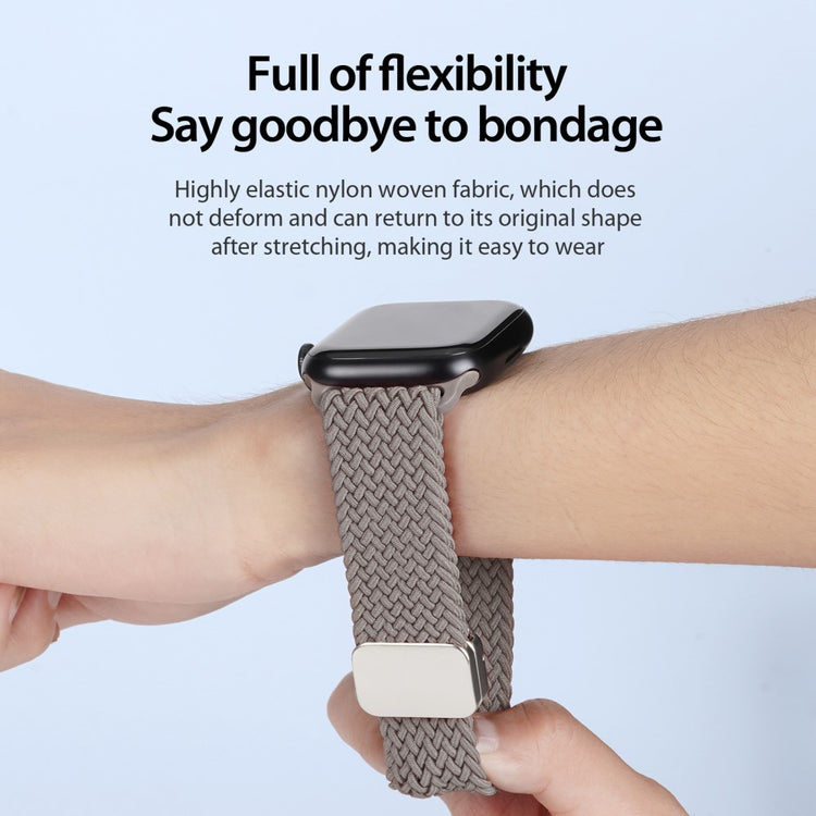 Udsøgt Nylon Universal Rem passer til Apple Smartwatch - Sølv#serie_3