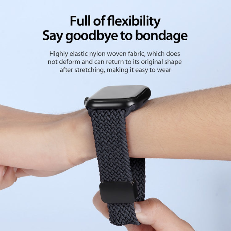 Udsøgt Nylon Universal Rem passer til Apple Smartwatch - Sort#serie_5