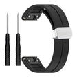 Garmin Fenix 7S / 6S Pro / 5S Plus / Instinct 2S Silicone Watch Bands Silver Buckle 20mm Magnetic Strap