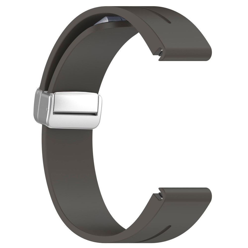 Garmin Fenix 7S / 6S Pro / 5S Plus / Instinct 2S Silicone Watch Bands Silver Buckle 20mm Magnetic Strap - Space Grey#serie_10
