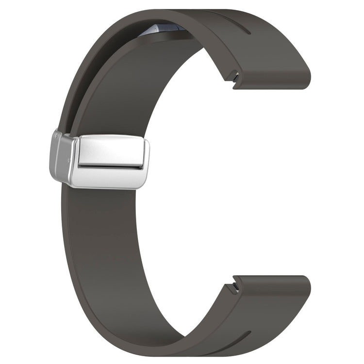 Garmin Fenix 7S / 6S Pro / 5S Plus / Instinct 2S Silicone Watch Bands Silver Buckle 20mm Magnetic Strap - Space Grey#serie_10