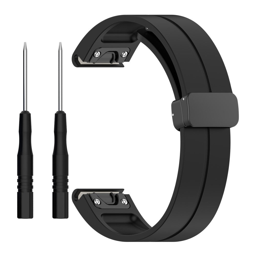 Fremragende Silikone Universal Rem passer til Smartwatch - Sort#serie_1