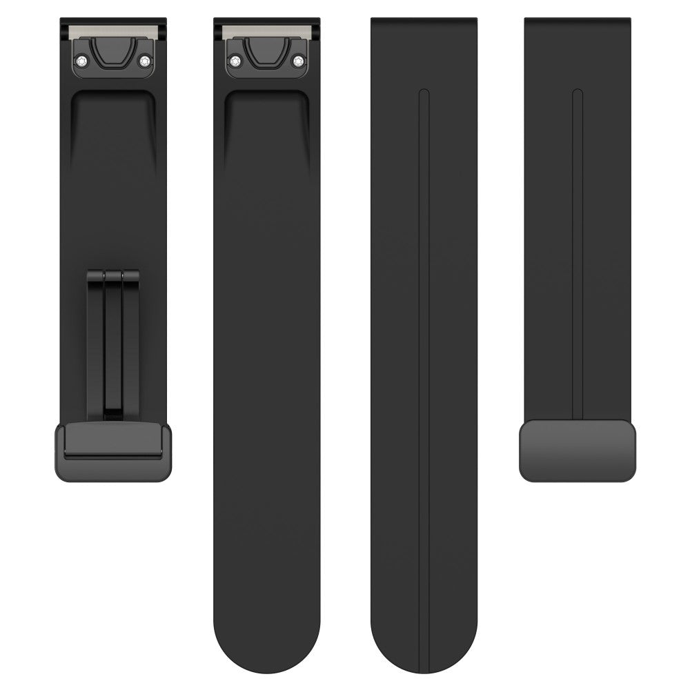 Fremragende Silikone Universal Rem passer til Smartwatch - Sort#serie_1