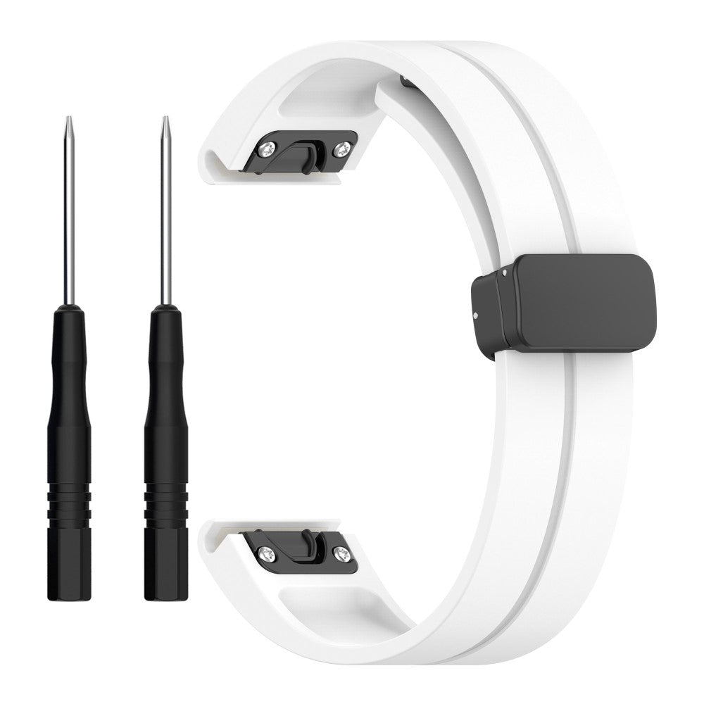 Fremragende Silikone Universal Rem passer til Smartwatch - Hvid#serie_3