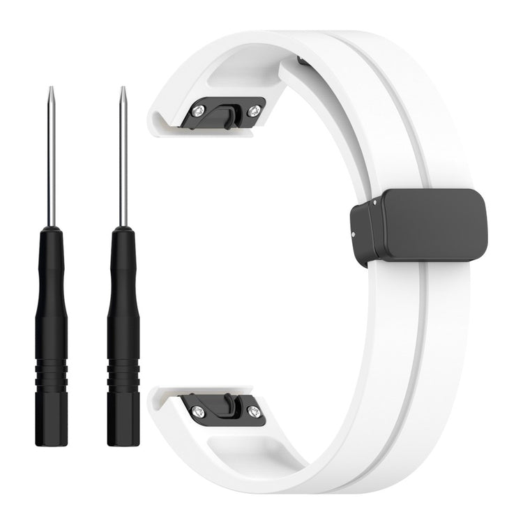 Fremragende Silikone Universal Rem passer til Smartwatch - Hvid#serie_3