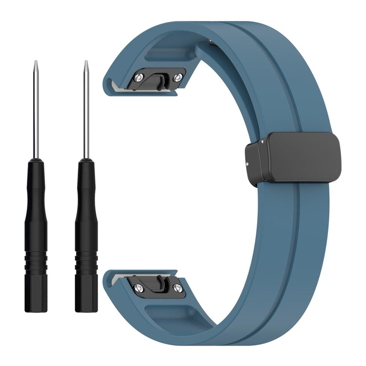 Fremragende Silikone Universal Rem passer til Smartwatch - Blå#serie_6
