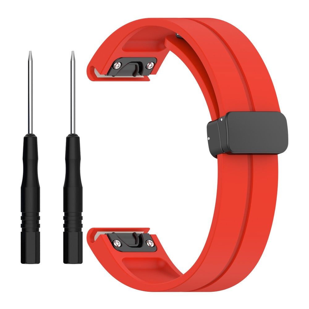 Fremragende Silikone Universal Rem passer til Smartwatch - Rød#serie_7