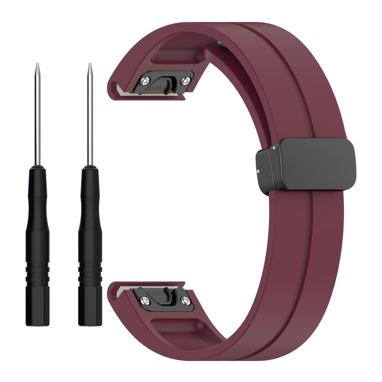 Fremragende Silikone Universal Rem passer til Smartwatch - Rød#serie_8