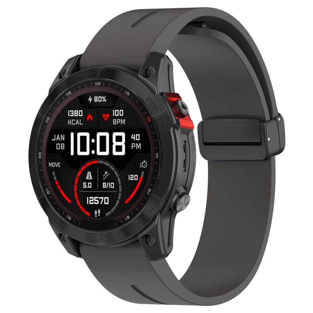 Fremragende Silikone Universal Rem passer til Smartwatch - Sølv#serie_10